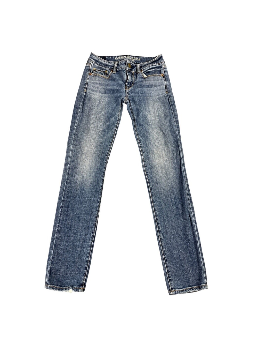 American Eagle Denim Blue Jeans Skinny Stretch Women's 00 Medium Wash